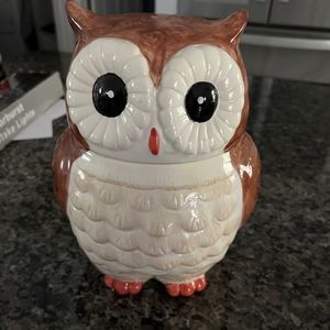 Better Homes and Gardens Heritage Collection Owl Cookie Jar Canister Earthenware